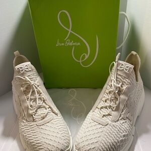 Sam Edelman Cami - fashion sneakers  size 12. Cream color knit shoe signed.